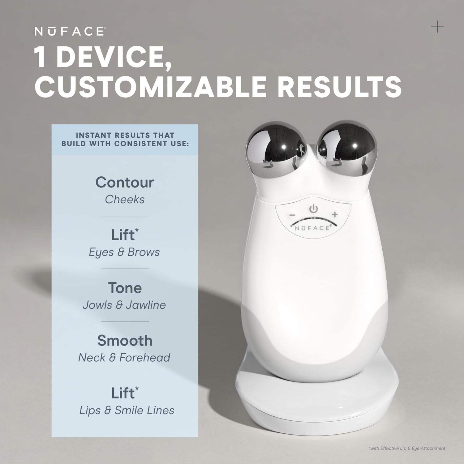 Nuface Trinity Mini 美顔器 NuFACE FDA Cleared Effective Lip & Eye Attachment for Trinity